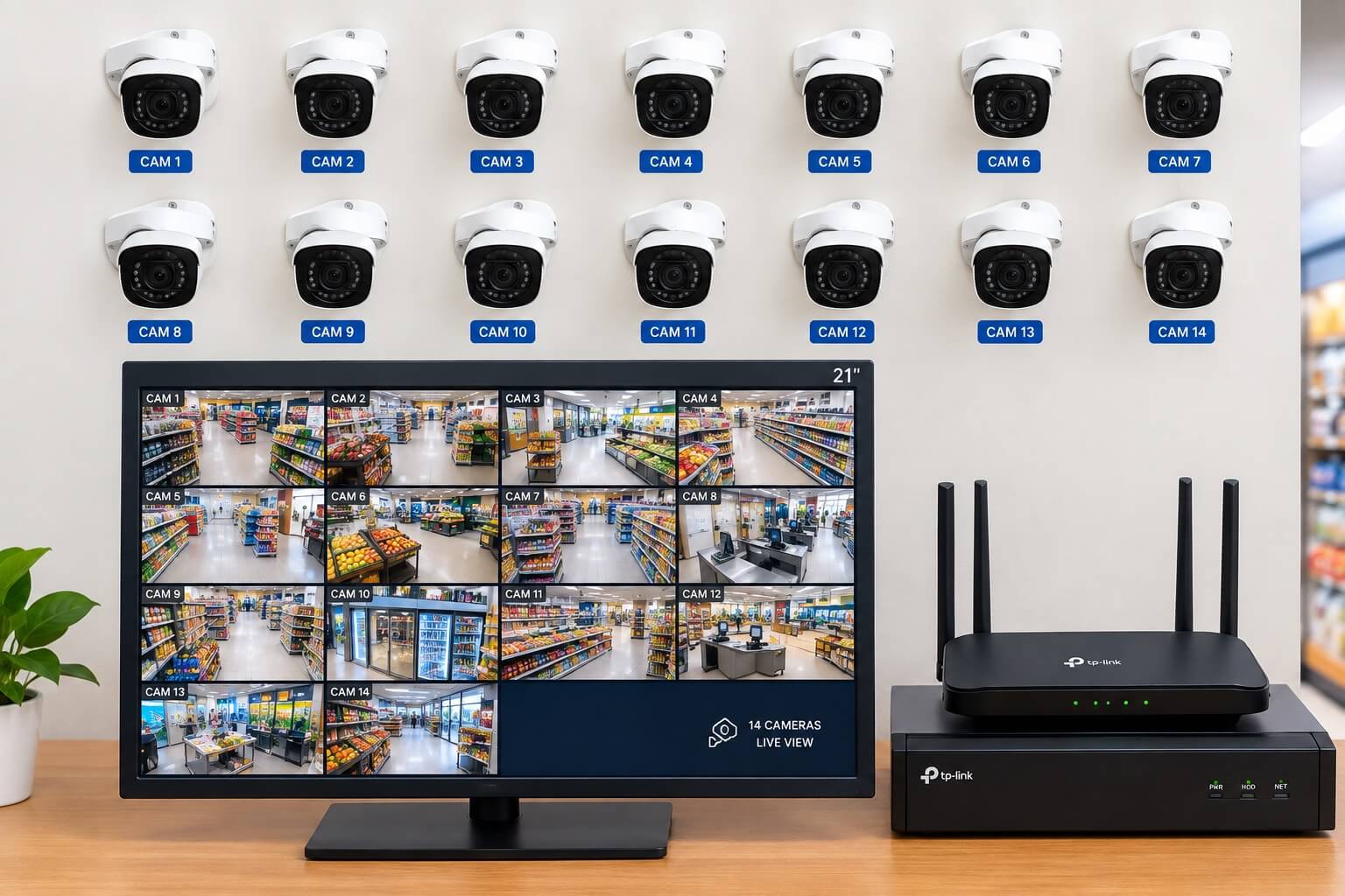 CCTV Camera Installation (14 Camera System)